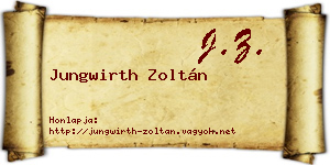 Jungwirth Zoltán névjegykártya