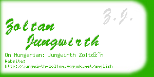 zoltan jungwirth business card